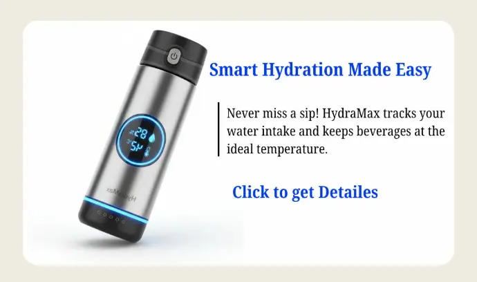HydraMax Smart Bottle: Product description copy for the HydraMax Smart Hydration Bottle, focusing on smart tracking, temperature retention, and promoting optimal hydration.
