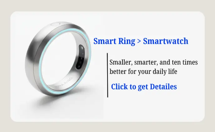 Aura Ring Smartwatch: UGC script copy for Aura Ring (Smart Ring), highlighting style, smart features, and daily efficiency for a seamless life.