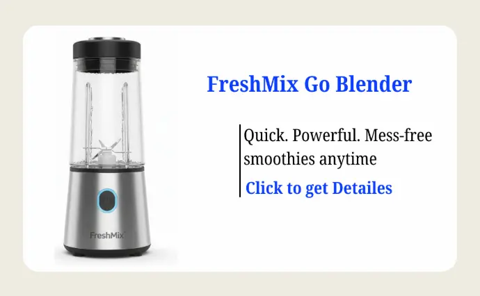  FreshMix Go Blender: UGC script copy for FreshMix Go Blender, emphasizing quick, powerful, mess-free smoothies and healthy on-the-go lifestyle.