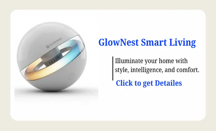  GlowNest Smart Living: Brand story copy for GlowNest Smart Living home device, highlighting style, intelligence, and comfort for modern homes.